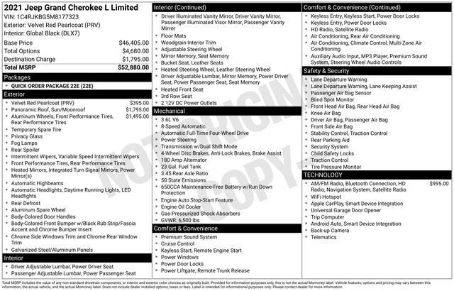 2021 Jeep Grand Cherokee L Limited 4x4