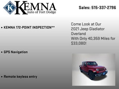 2021 Jeep Gladiator Overland 4x4