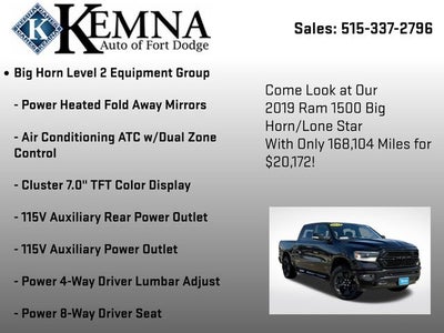 2019 RAM 1500 Big Horn/Lone Star Crew Cab 4x4 5'7" Box