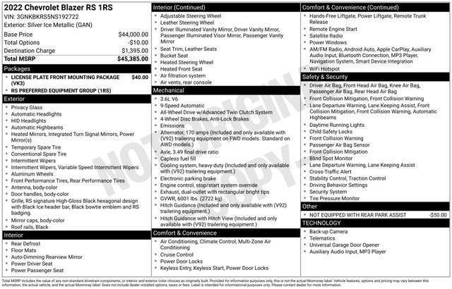 2022 Chevrolet Blazer RS