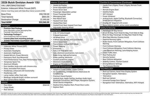 2026 Buick Envision Avenir